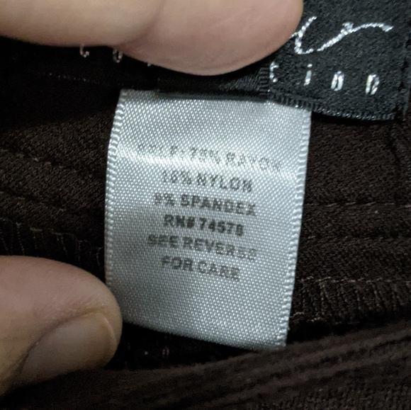 Caché Contour Brown Seamed Stirrup Skinny Pants 4 - Picture 6 of 9